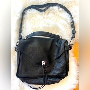 Rebecca Minkoff Black Leather Darren Messenger Bag